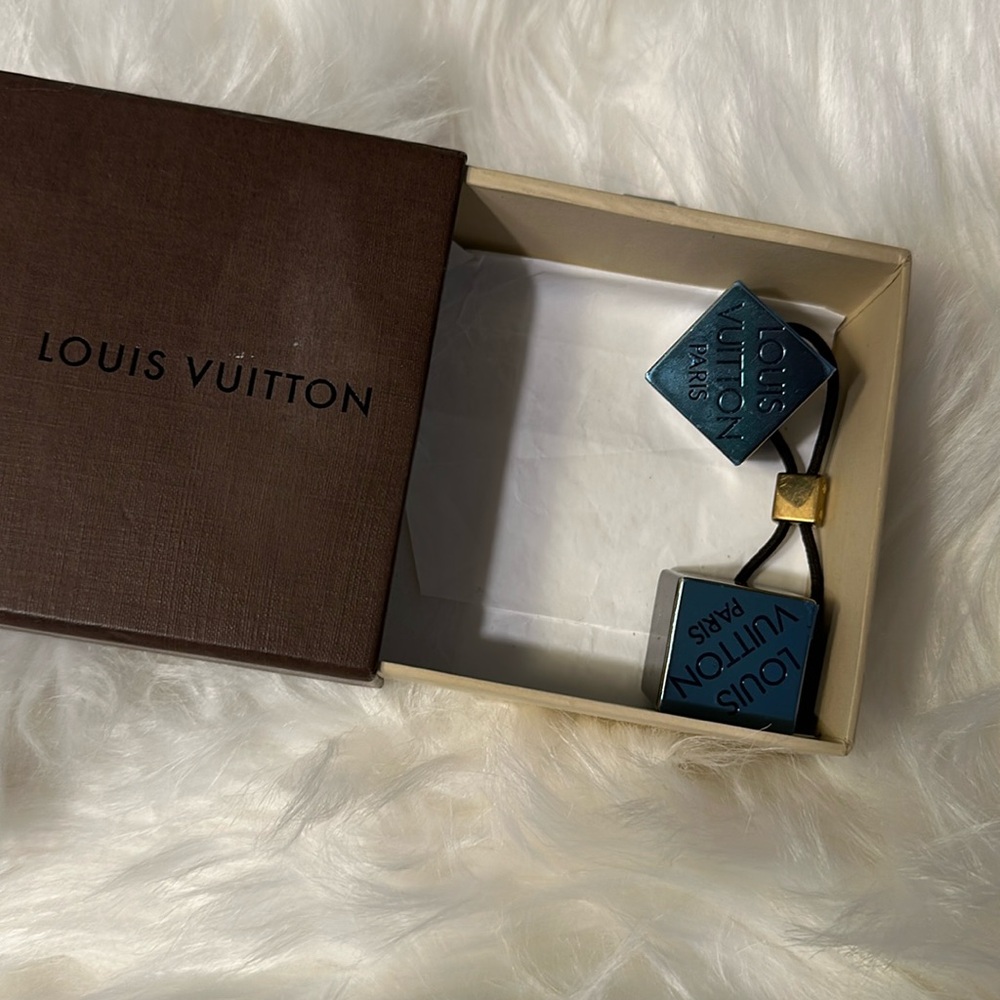 Louie Vuitton hair cube tie
